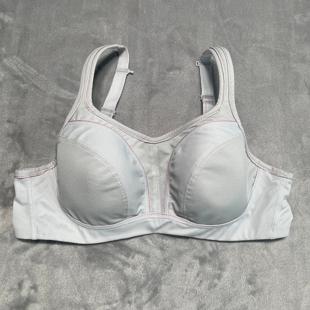 Chantelle Sports Bra 40C Grey High Impact Convertible Activewear Running Workout